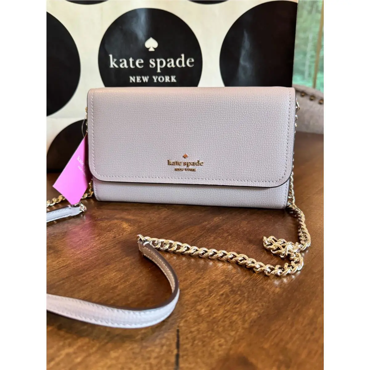 Kate Spade Darcy Chain Wallet Crossbody - Warm Taupe