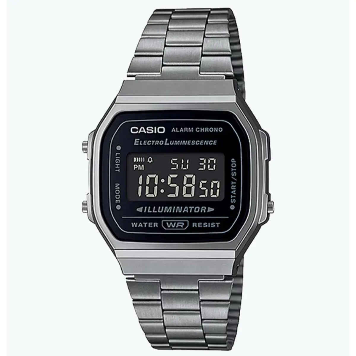 Casio Vintage Series A168WGG-1B Digital Stainless Steel Blackout Watch