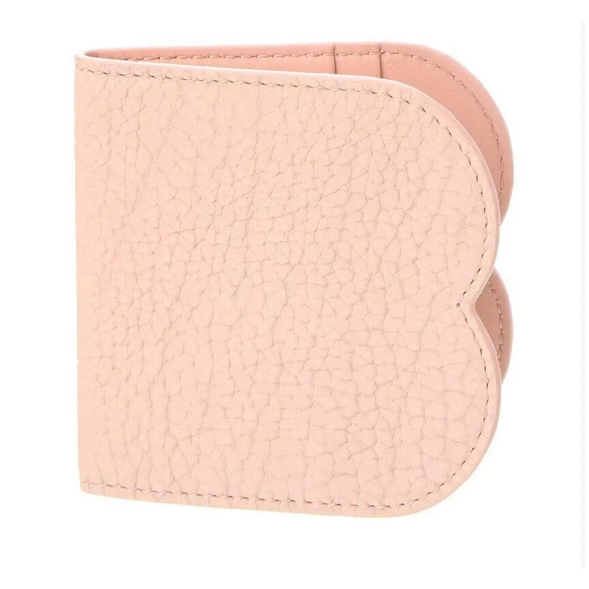 Burberry B-shaped Chess Blush Pink Leather Card Holder