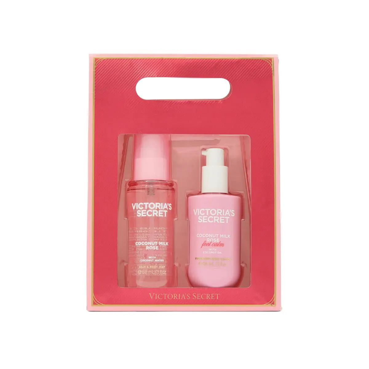 Victoria`s Secret Coconut Milk Rose 2 Piece Full Sized Body Mist Lotion Gift
