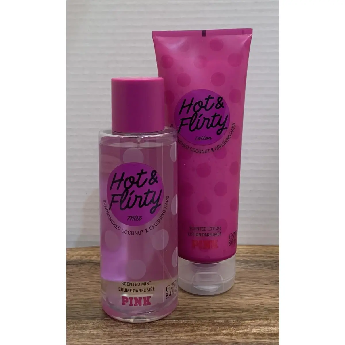 Victoria`s Secret Pink Hot Flirty Scented Mist and Lotion