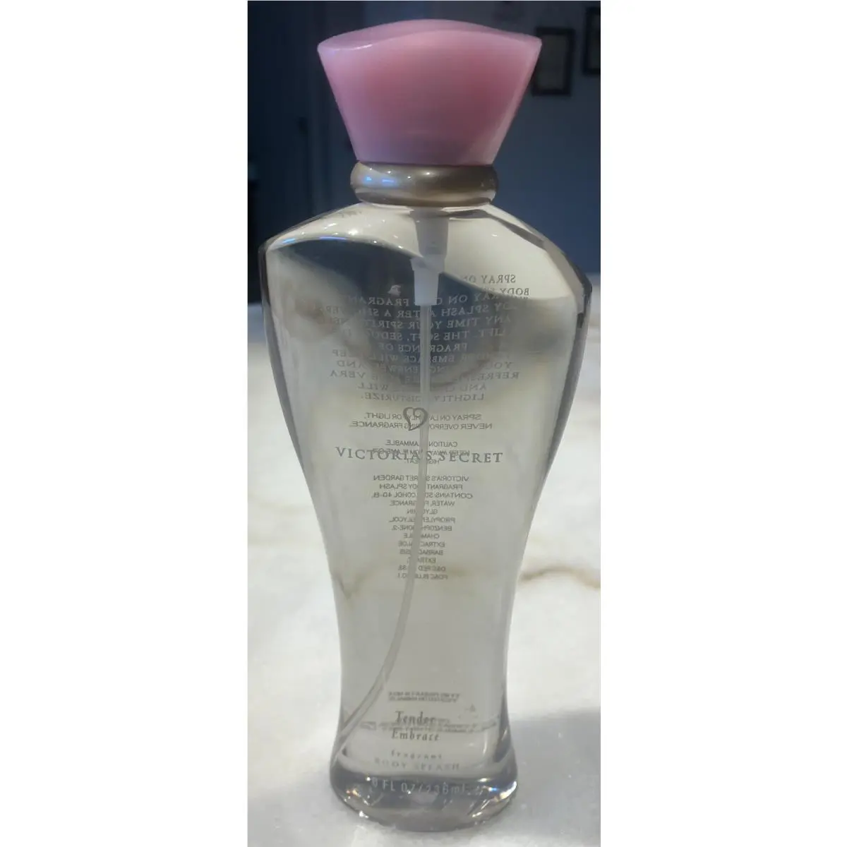 Victorias Secret Tender Embrace Body Splash 8oz Rare Heart Cap