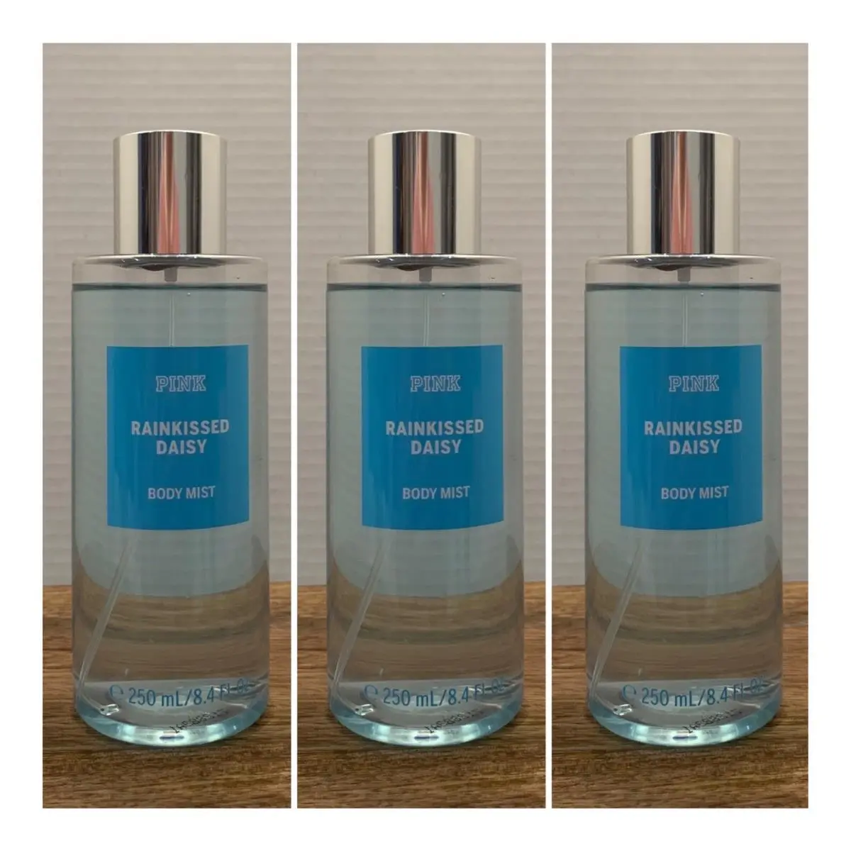 Victoria`s Secret Pink Rainkissed Daisy Body Mist 8.4 Fl.oz. Lot of 3