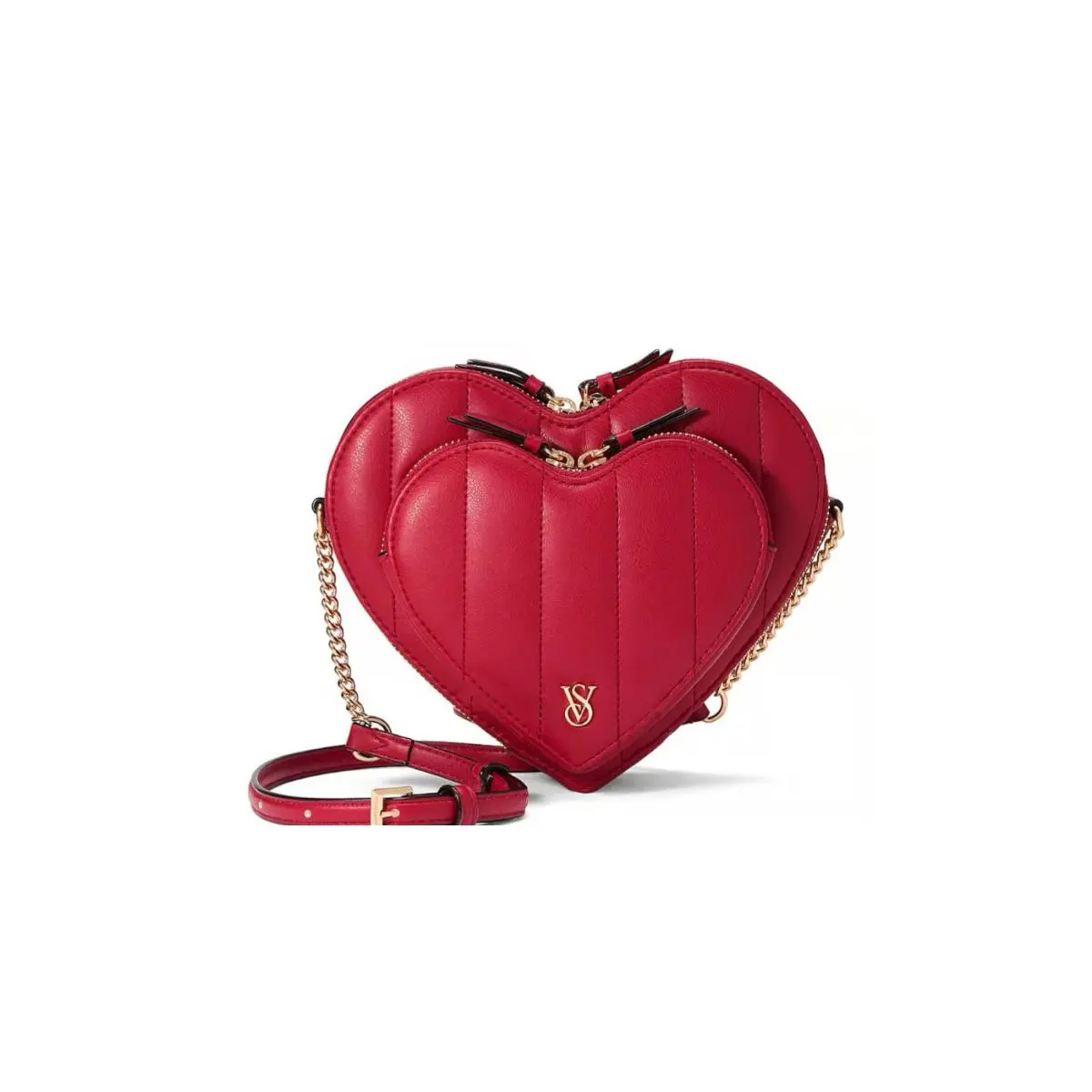 Victoria`s Secret Heart Crossbody Bag Deep Red