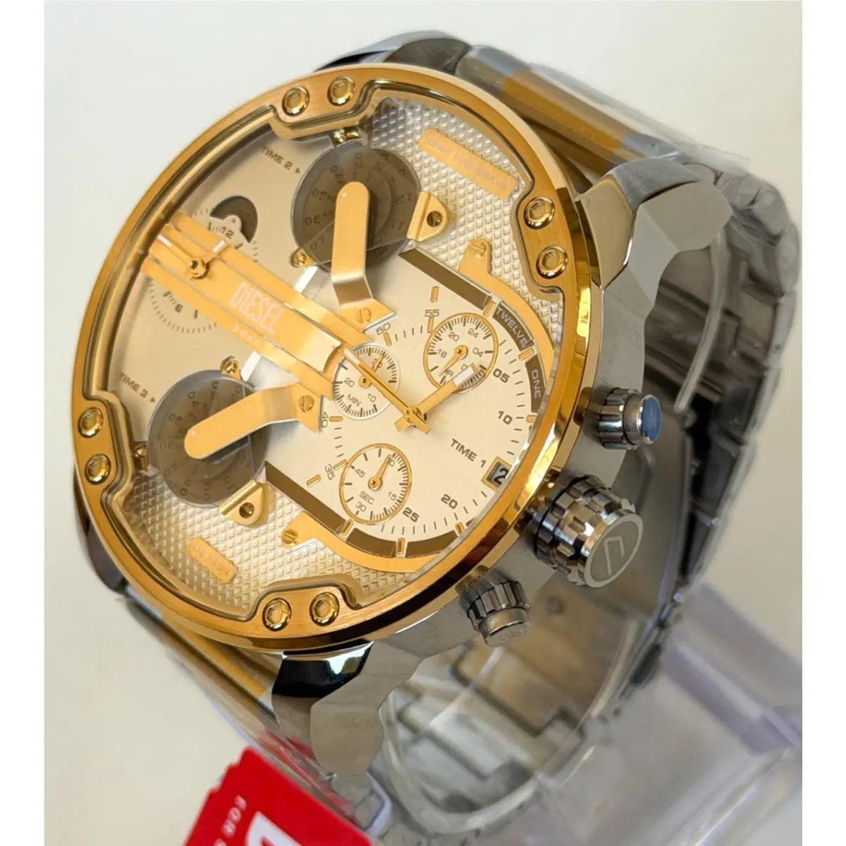 DZ7494 Mr. Daddy 2.0 Chronograph Gold/silver Mens Watch Bnwtgift Box by Diesel