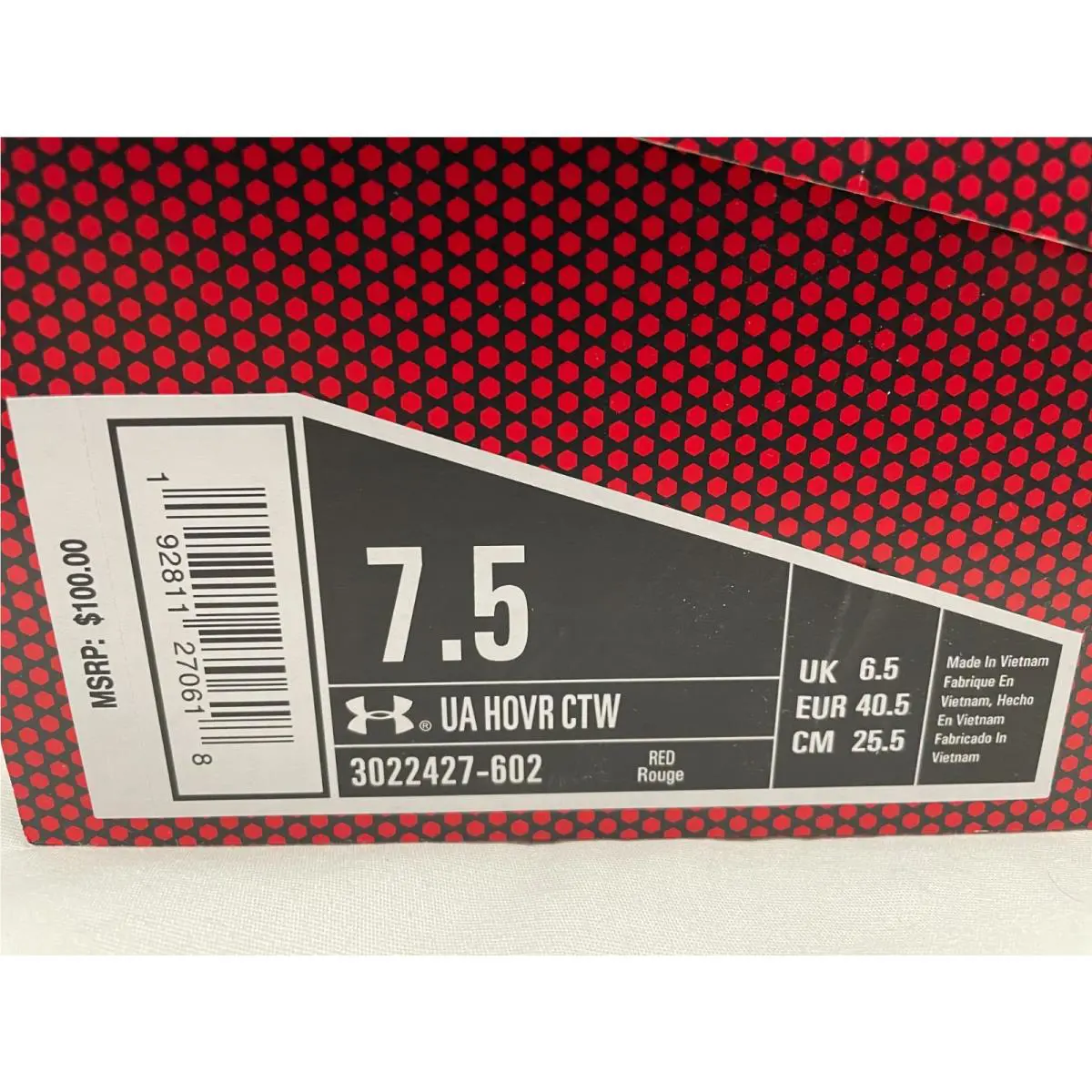 Under Armour shoes - Under Armour HOVR - HOVR - 3022427 602 - Red (UPC: 192811270618) 4