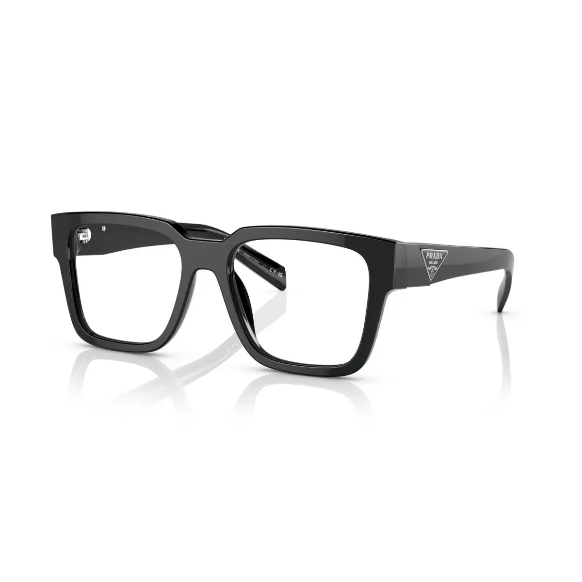 08ZV Eyeglasses 1AB1O1 Black by Prada