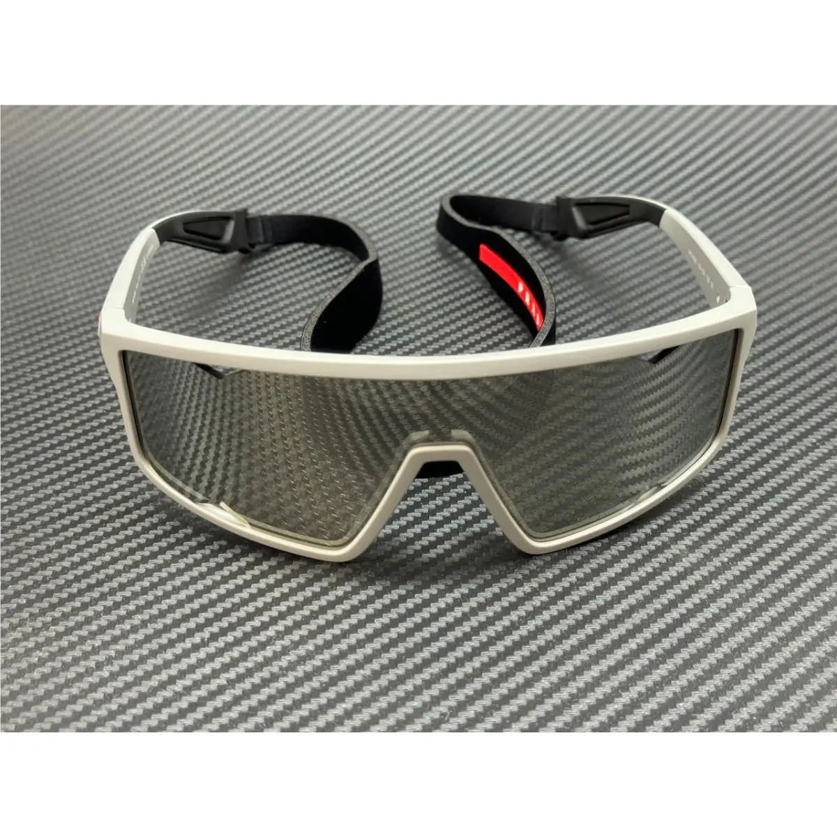 Prada Linea Rossa PS A03S 13Z05A Matte Iron Grey Mirror Men`s 70 mm Sunglasses