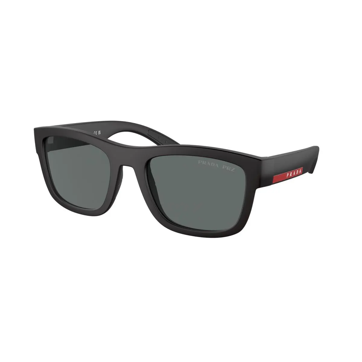 Prada Linea Rossa PS 1ZSF Black Rubber Dark Grey Polar DG002G Sunglasses