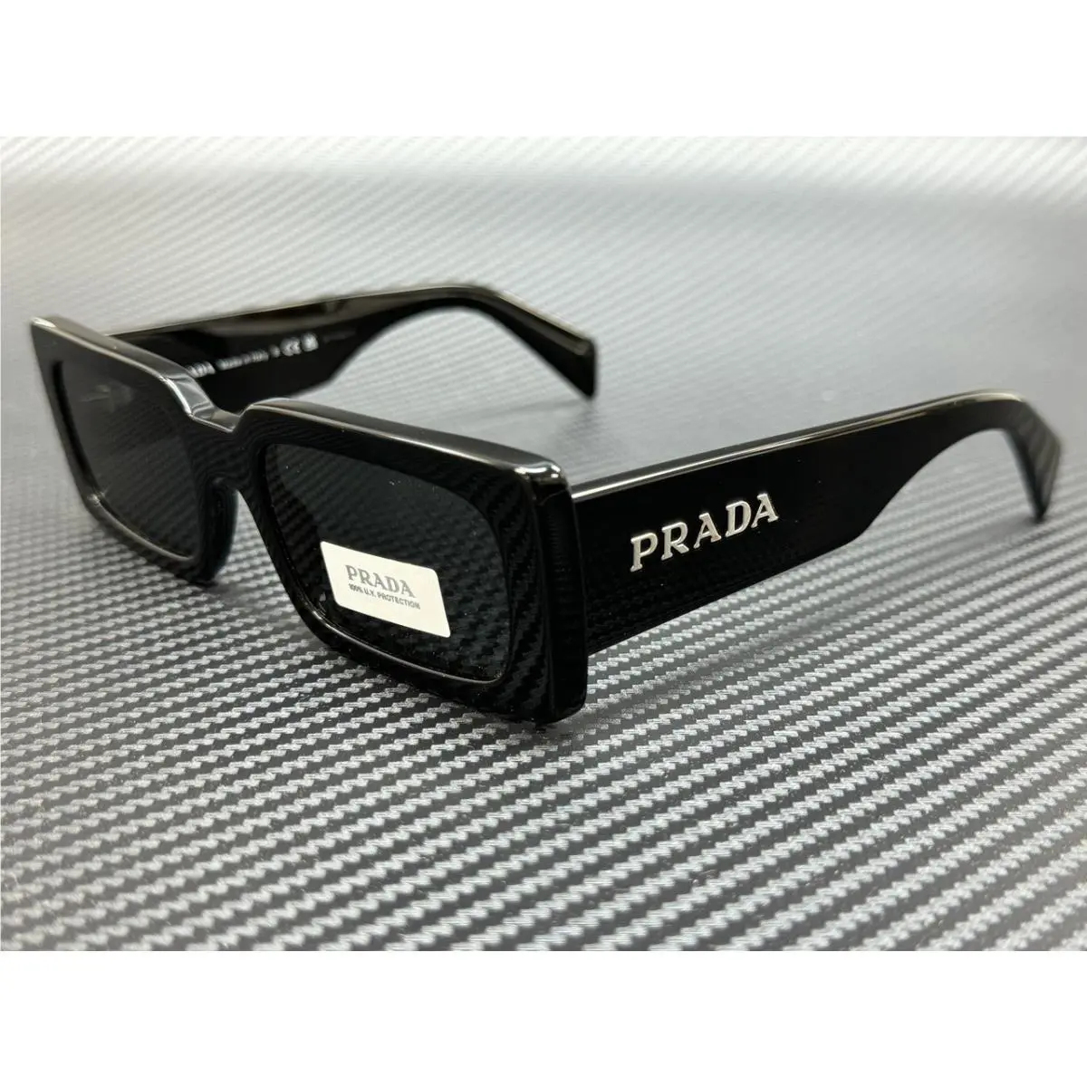 Prada PR A07S 1AB5S0 Black Dark Grey Women`s 52 mm Sunglasses