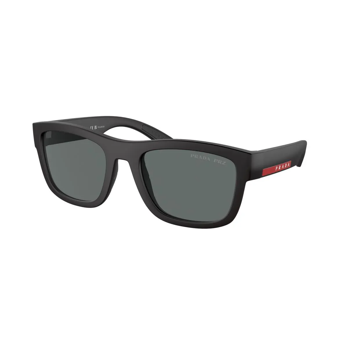 Prada Linea Rossa PS 1ZS Black Rubber Dark Grey Polar DG002G Sunglasses