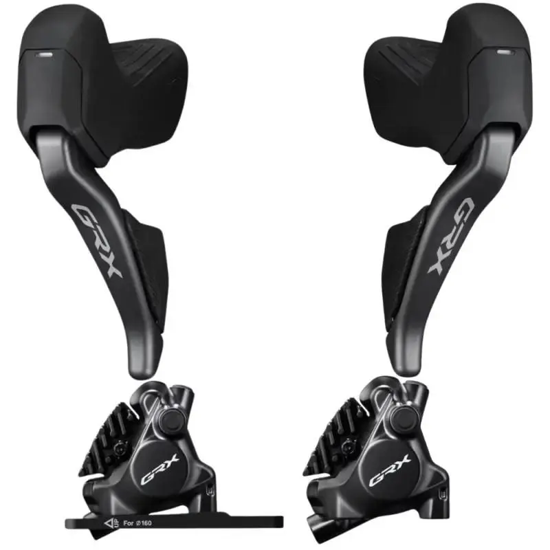 Shimano  - GRX ST-RX825 Di2 Shift-Brake Levers with Calipers. Flat Mount - Black 6