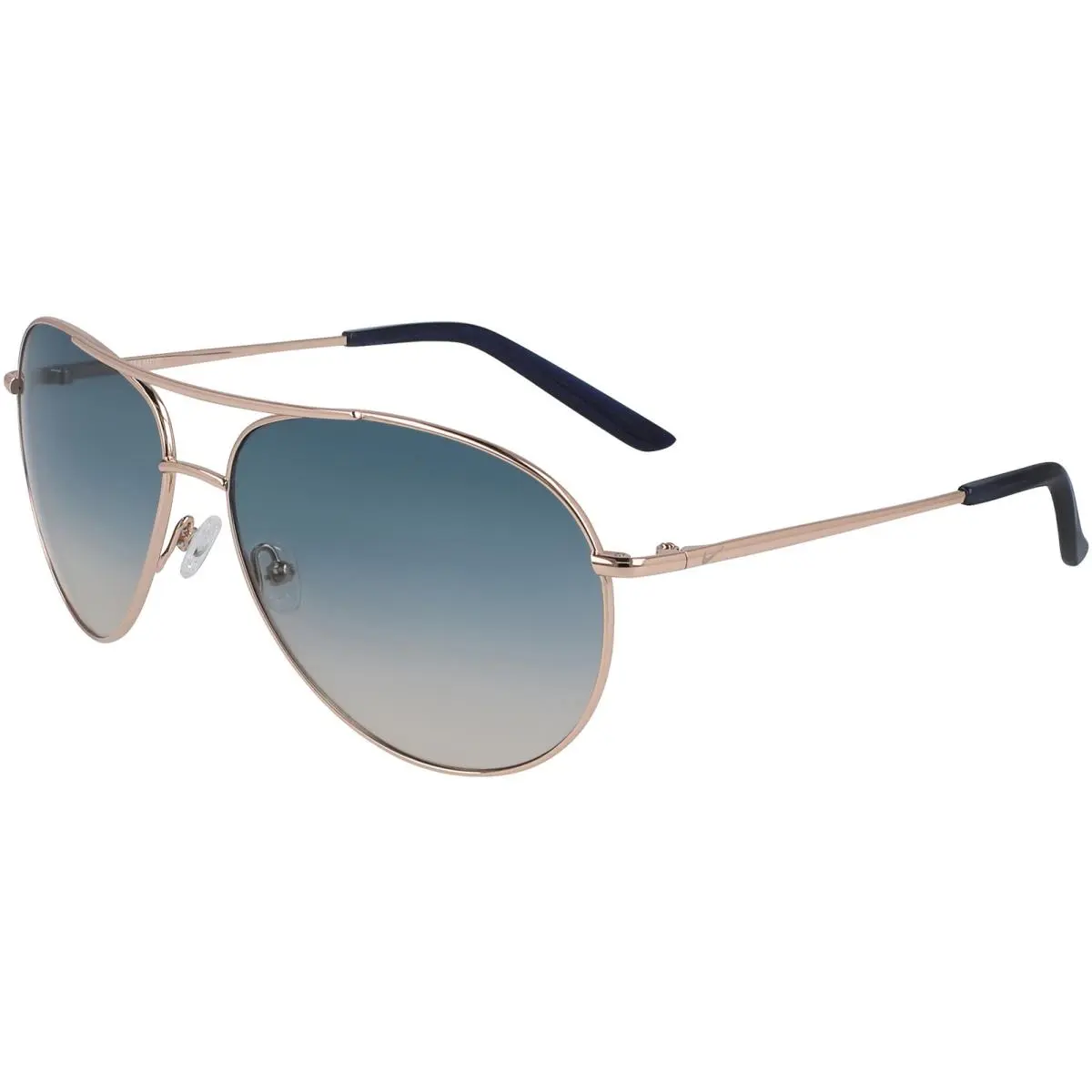 Nike Chance Aviator Sunglasses - EV1217 - Rose Gold-Tone/Navy Rose (643), Frame: Select Variation