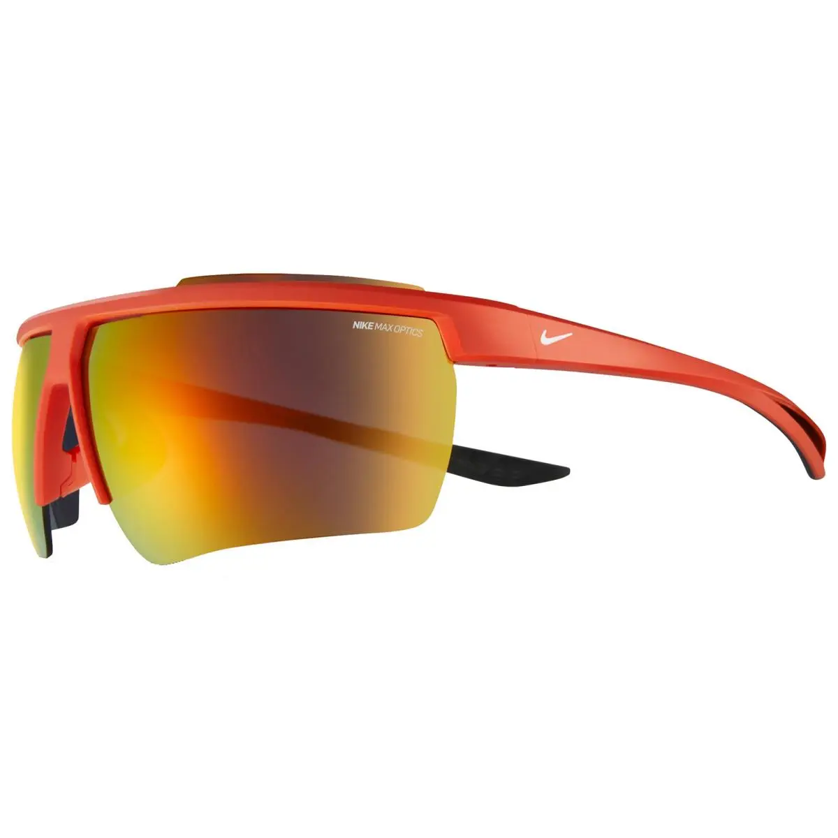 Windshield 20 Men`s Semi-rimless Wrap Sunglasses W/max Optics Mirrored Lens Team Orange/Orange (891) by Nike