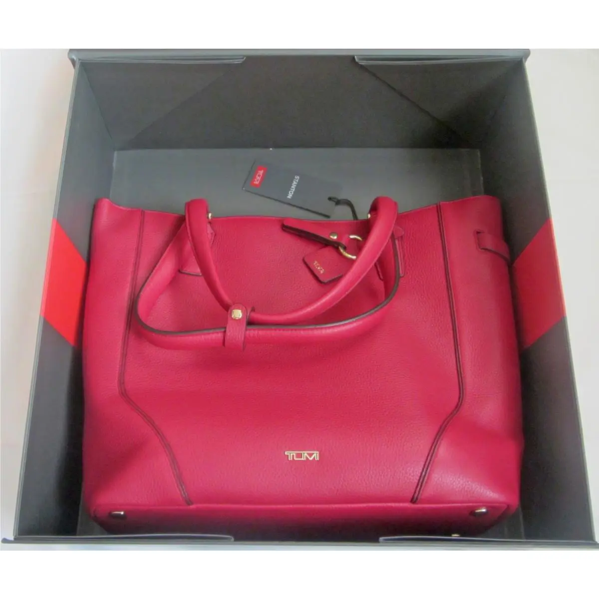 Tumi Stanton Nonie Tasche Bag - Pebbled Red Leather