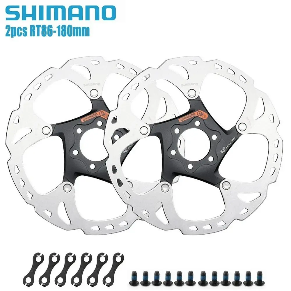 2PCS - Shimano XT Ice-tech SM-RT86 6 Bolts Disc Brake Rotors 180mm