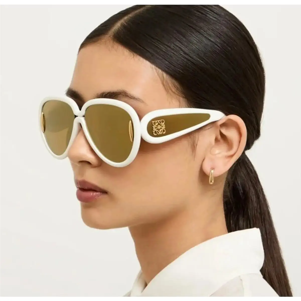 Loewe Sunglasses LW40132I 25G White Unisex Eyewear Loewe