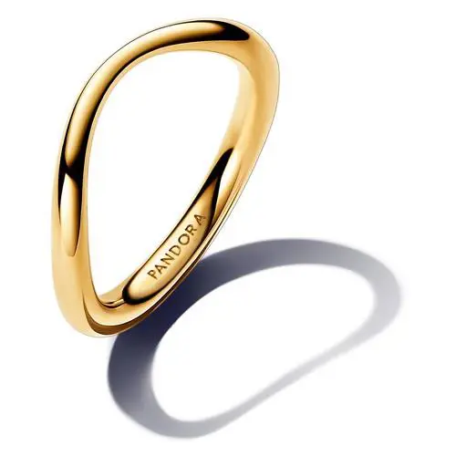Pandora Organically Shaped Band Ring 14k Gold Plating 163314C00-54