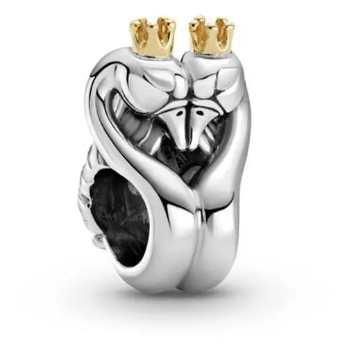 Pandora Two-tone Swans Heart Charm 799315C00