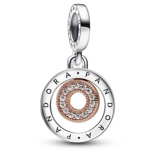 Pandora Signature Two-tone Logo Circles Dangle Charm 782287C01