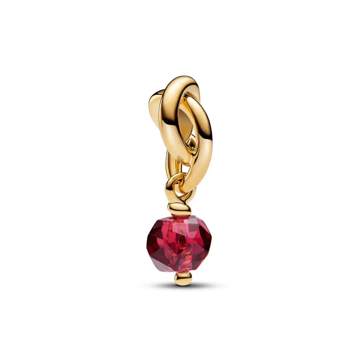 Pandora Moments Faceted True Red Eternity Circle Dangle Charm 763462C07