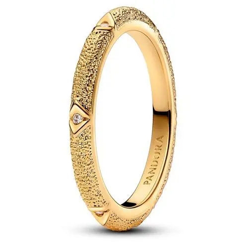 Pandora ME Texture Stones Ring 14k Gold Plating 163322C01-56