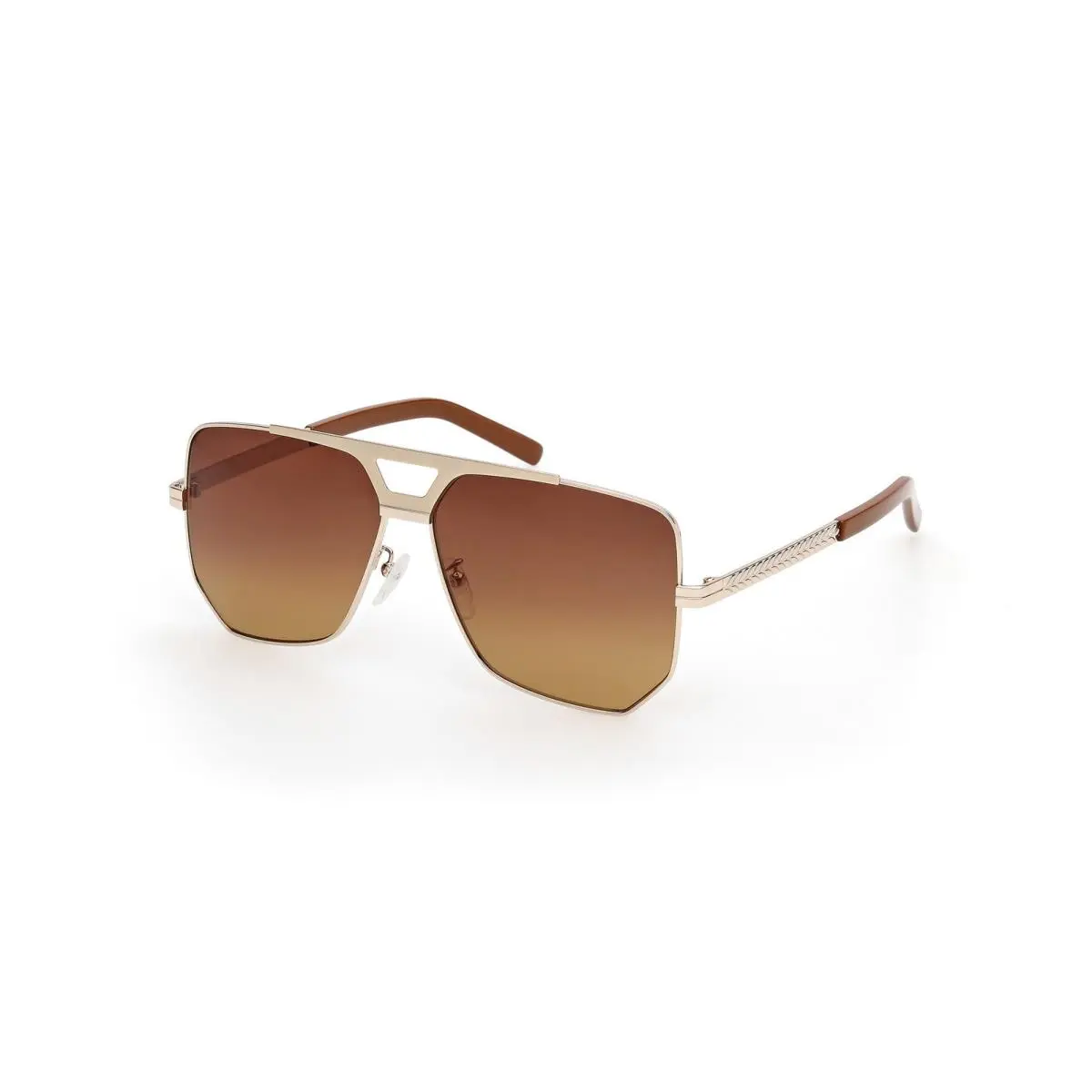 Mcm Worldwide MW 0023-H Shiny Pale Gold / Light Brown 32F Size 59 Sunglasses