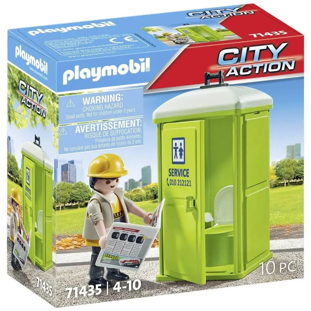 Playmobil City Life Portable Toilet Playset Multicoloured Toy Figure Ages 4+