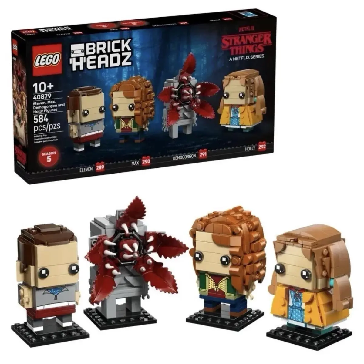 Lego Stranger Things Eleven Max Demogorgon and Holly Figures 40879 Brick Headz