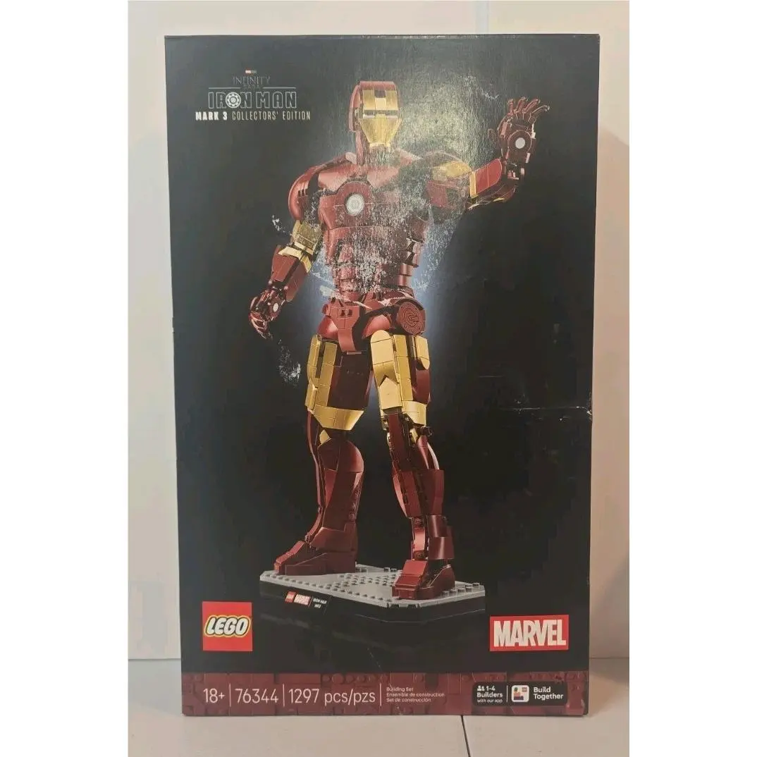 Lego Marvel Iron Man Mark 3 76344 • Box Wear • 1297pcs • Infinity Sag