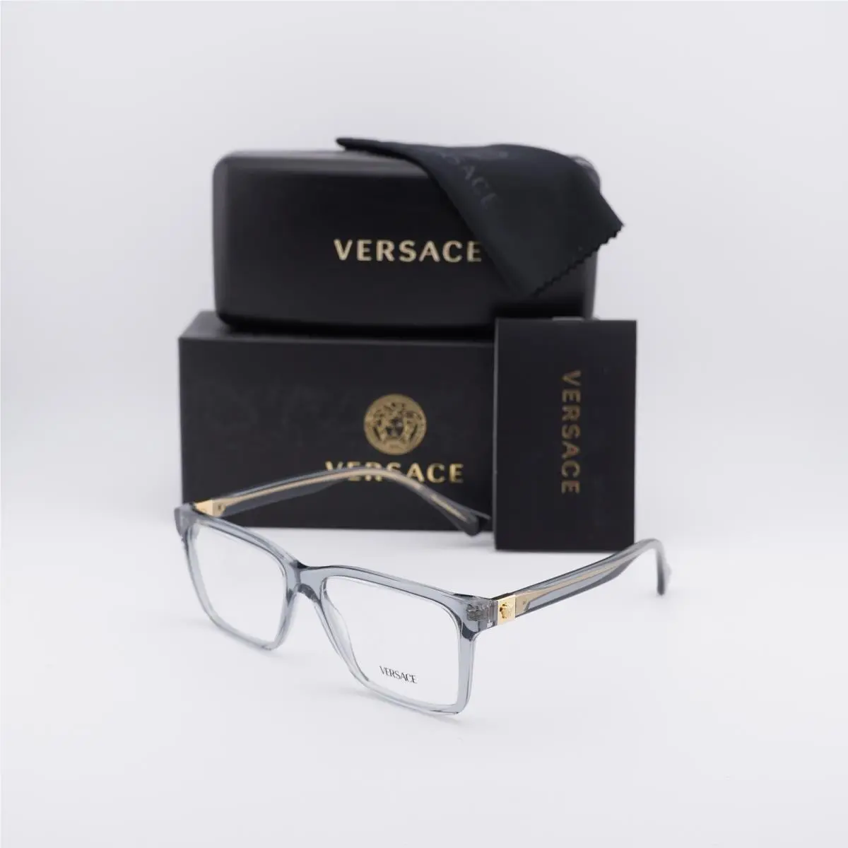 Versace VE3328 5496 Transparent Grey 56mm Eyeglasses