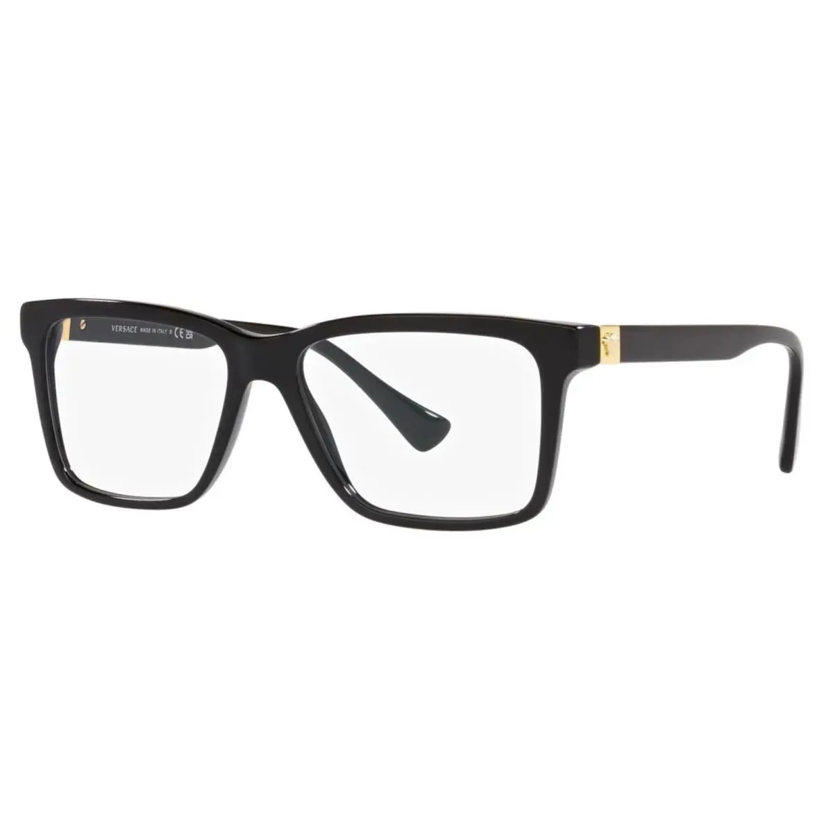 Versace VE3328 GB1 Black Gold Men`s 56 mm Eyeglasses Optical Frame