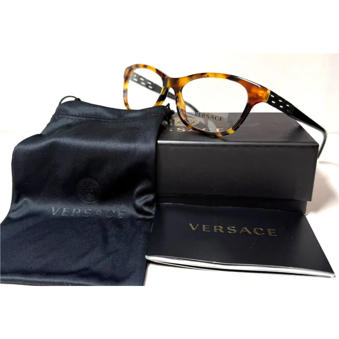 Versace Mod. 3212-B 5119 Blonde Havana/black Temples with Studs Eyeglasses 54-16