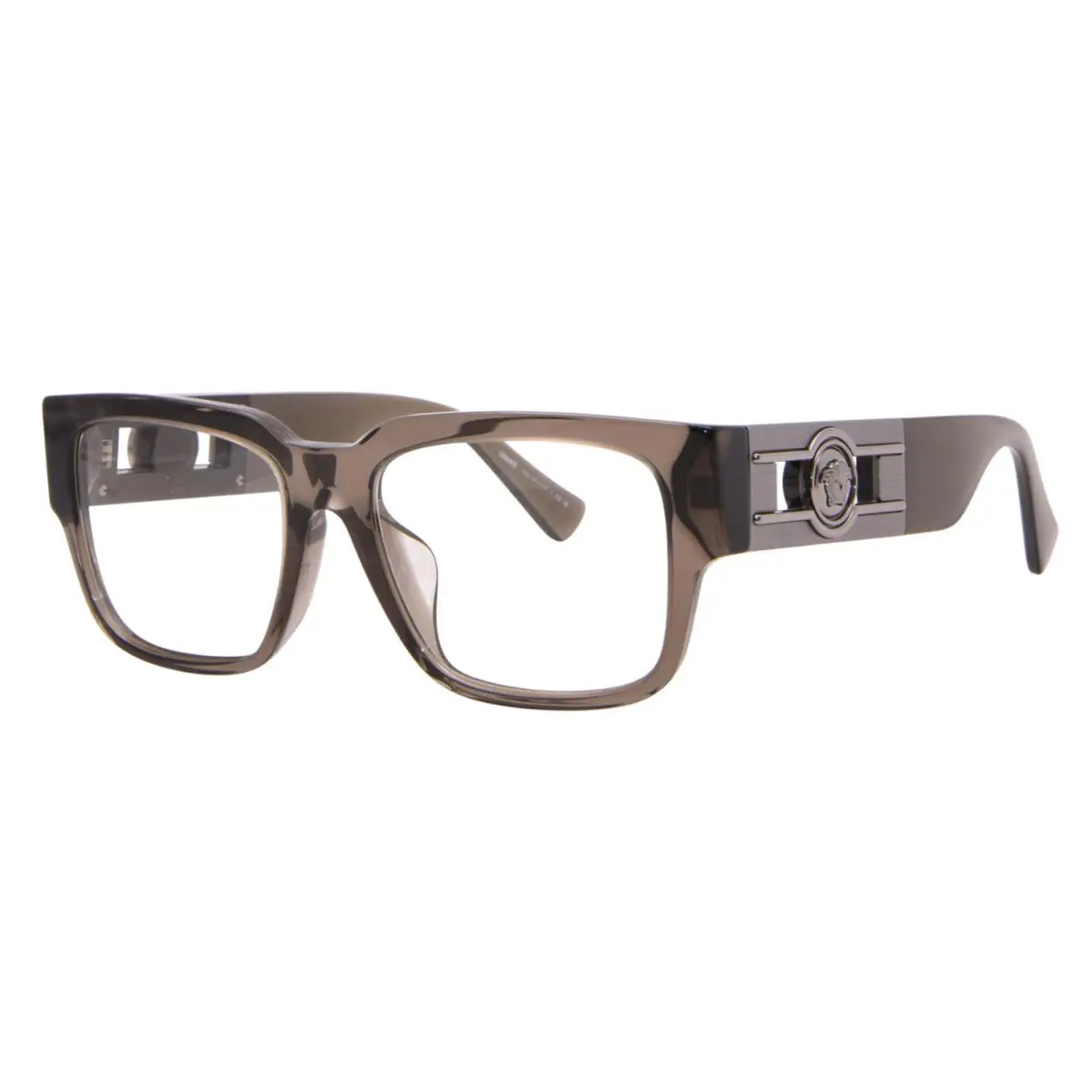 Versace VE3350F 5436 Eyeglasses Men`s Grey Transparent Full Rim 55-18-140