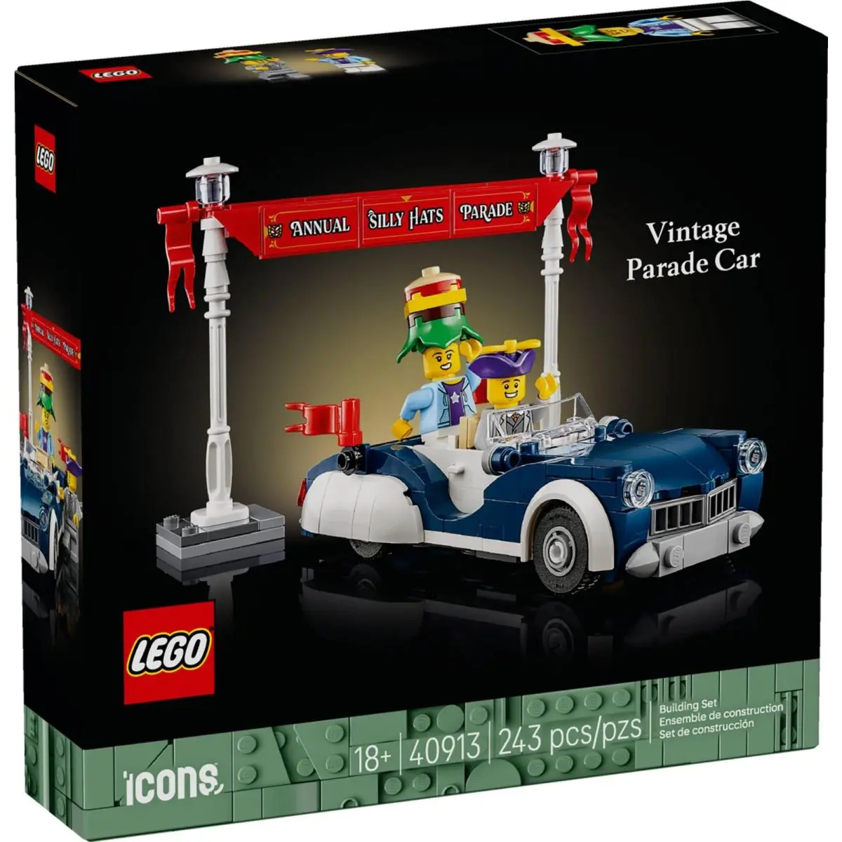 Lego Vintage Parade Car Building Set 40913 Classic Car Display Model with Minifi