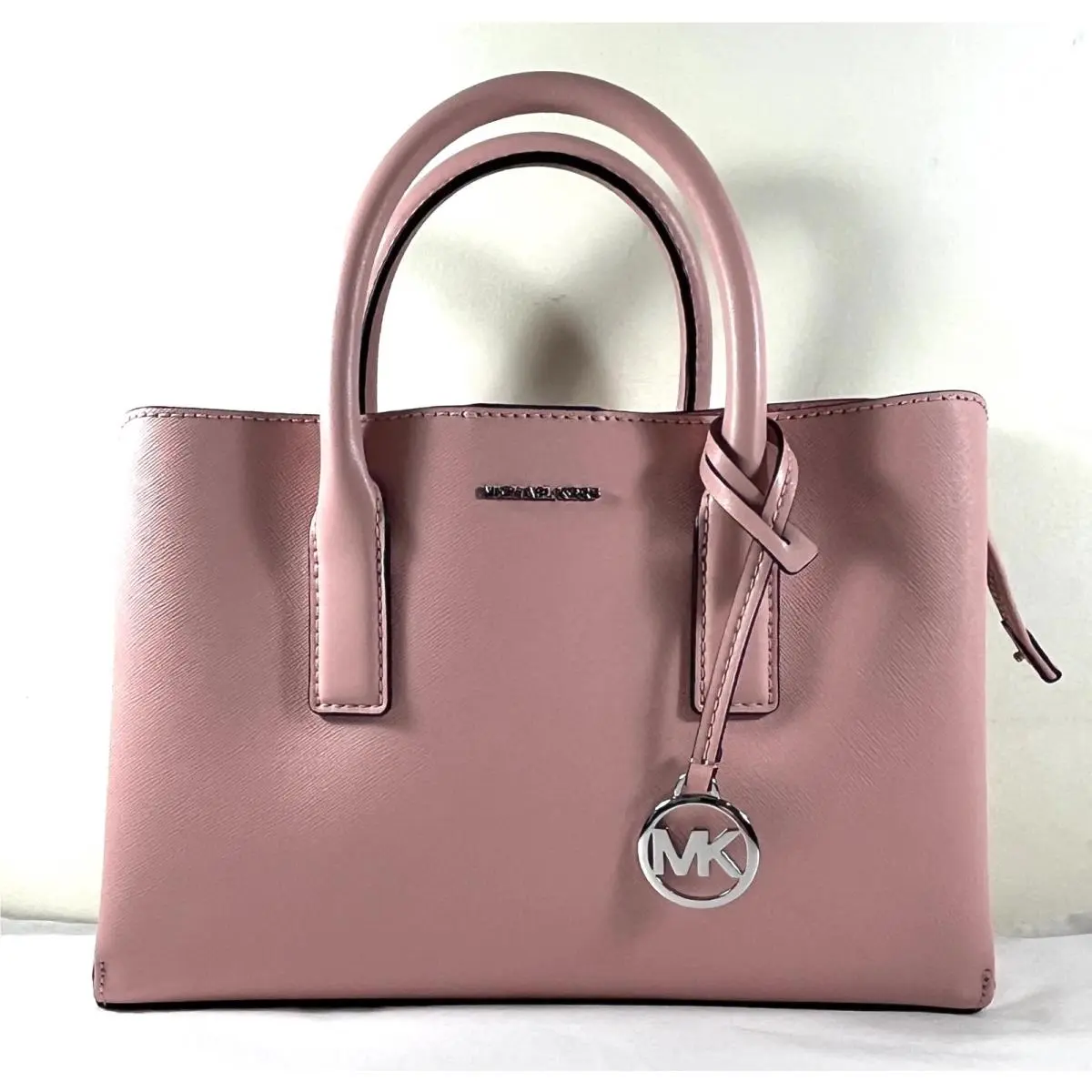 Michael Kors Ruthie Smokey Rose Saffiano Leather Small EW Satchel Crossbody Bag