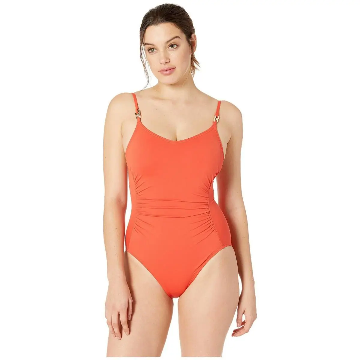Michael Kors Radiant Chain Over The Shoulder One-piece in Red Size 16 L16224