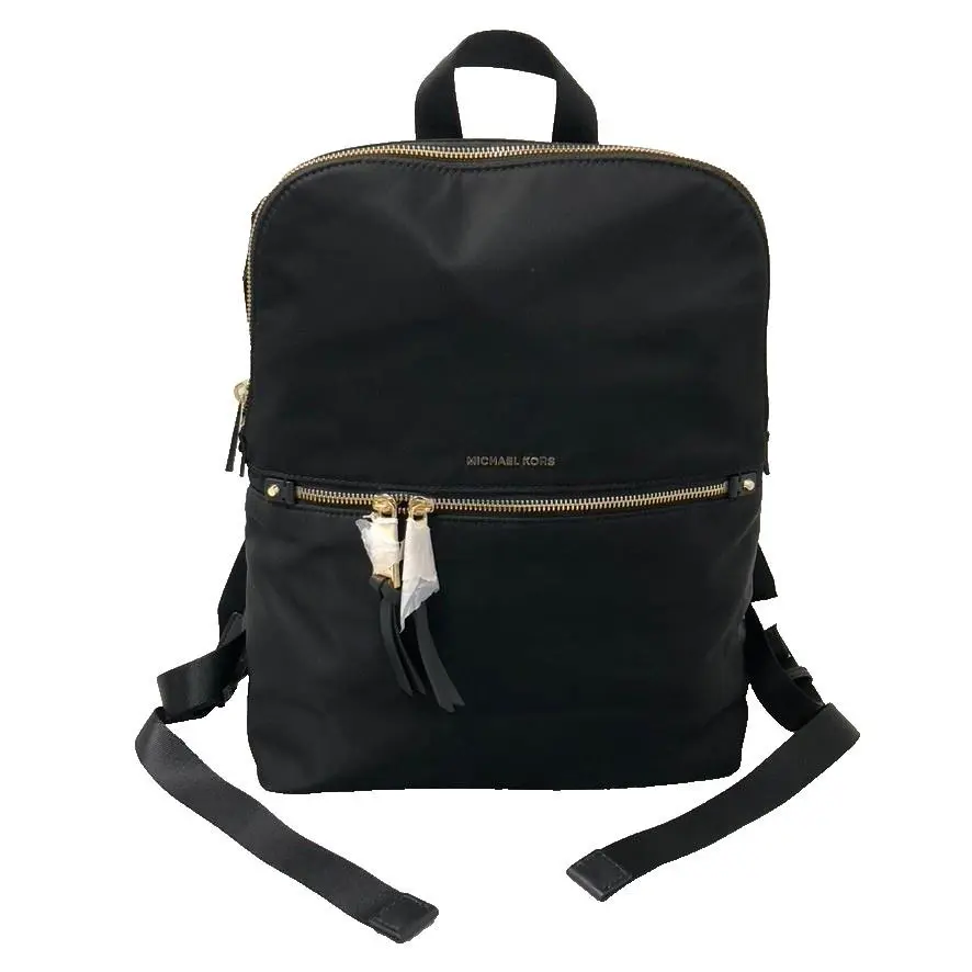 Michael Kors Polly Medium Slim Zip Backpack Black Womens Travel School