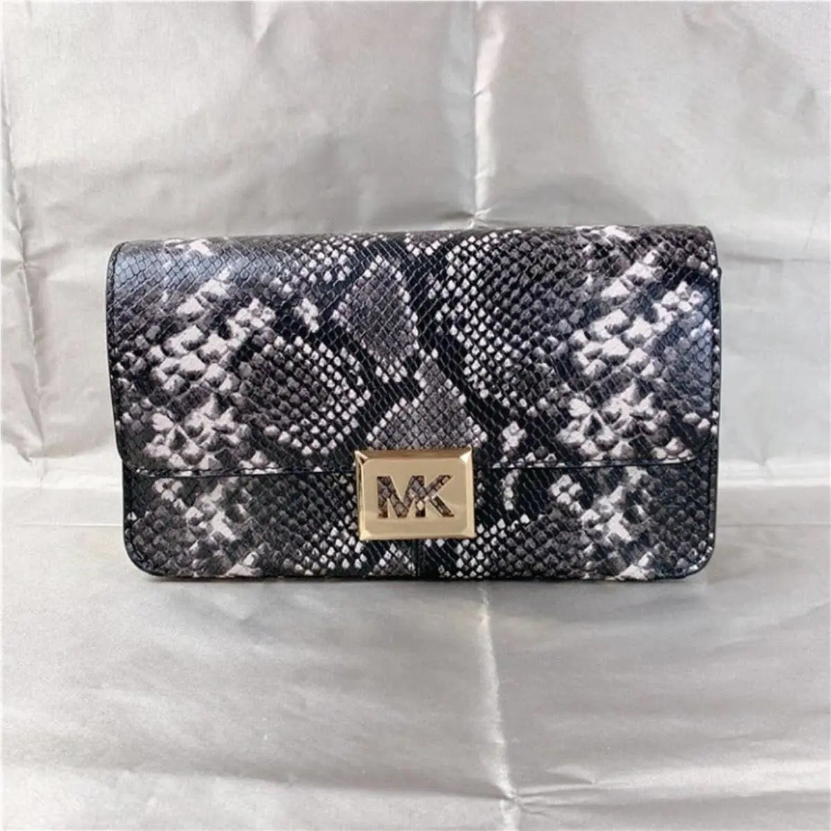 Michael Kors 35F1G6SL3G Sonia Medium Snake Embossed Leather Shoulder Bag