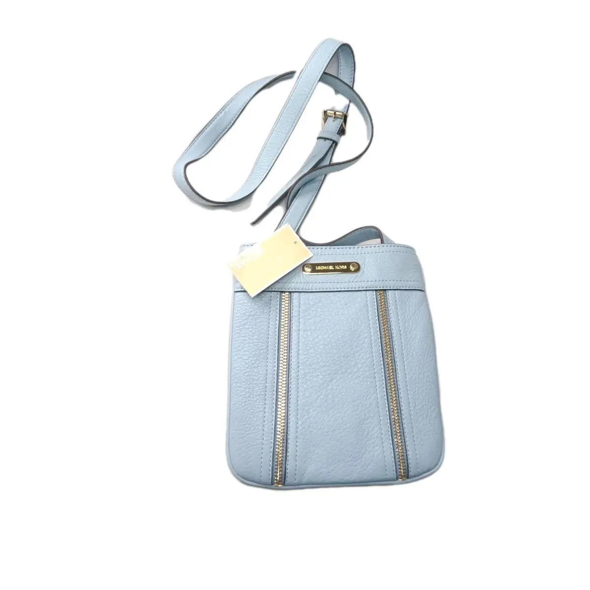 Michael Kors Moxley Crossbody Bag Pale Blue Leather Shoulder Bag Retail