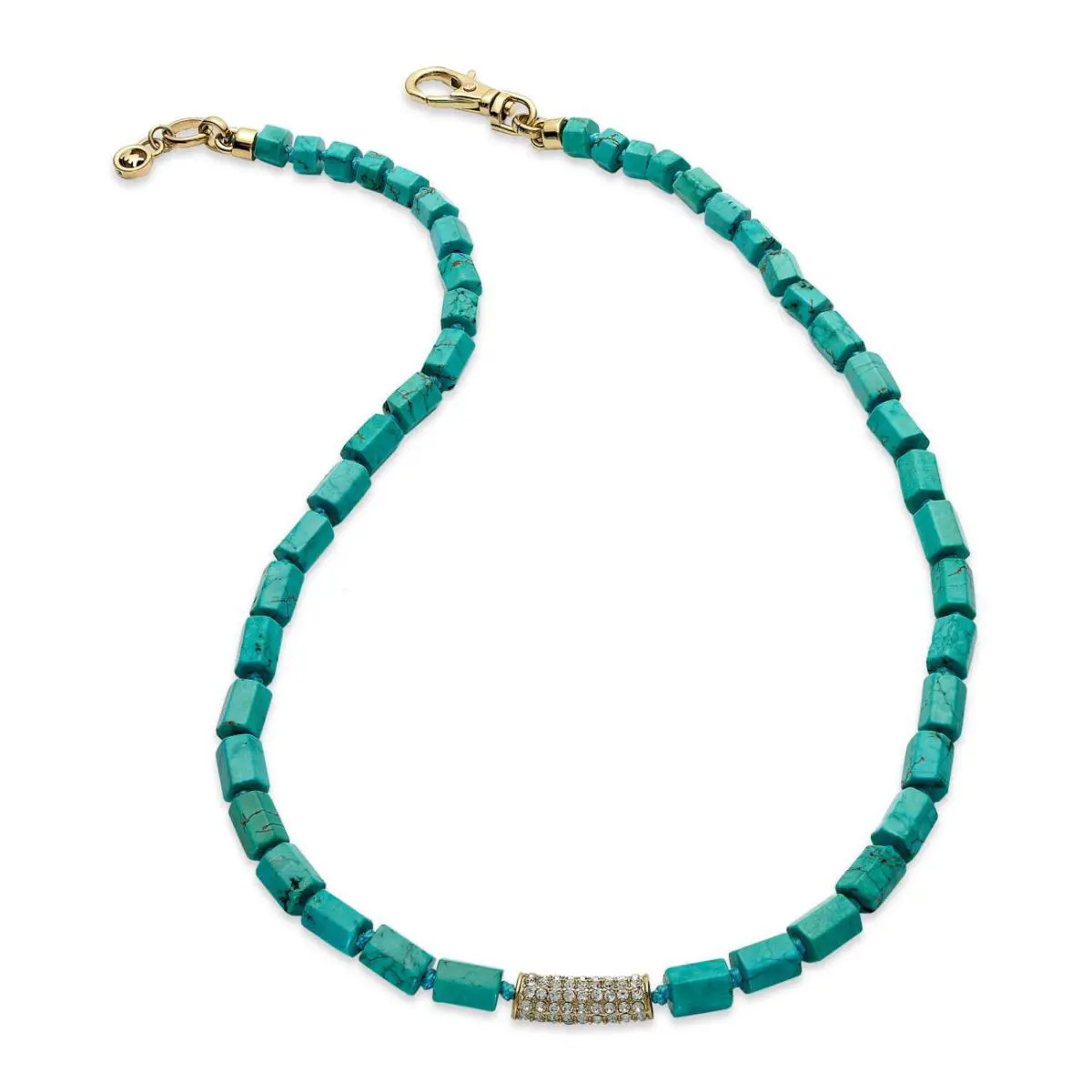 Michael Kors Gold-tone Turquoise Bead Collar Necklace Seaside Luxe