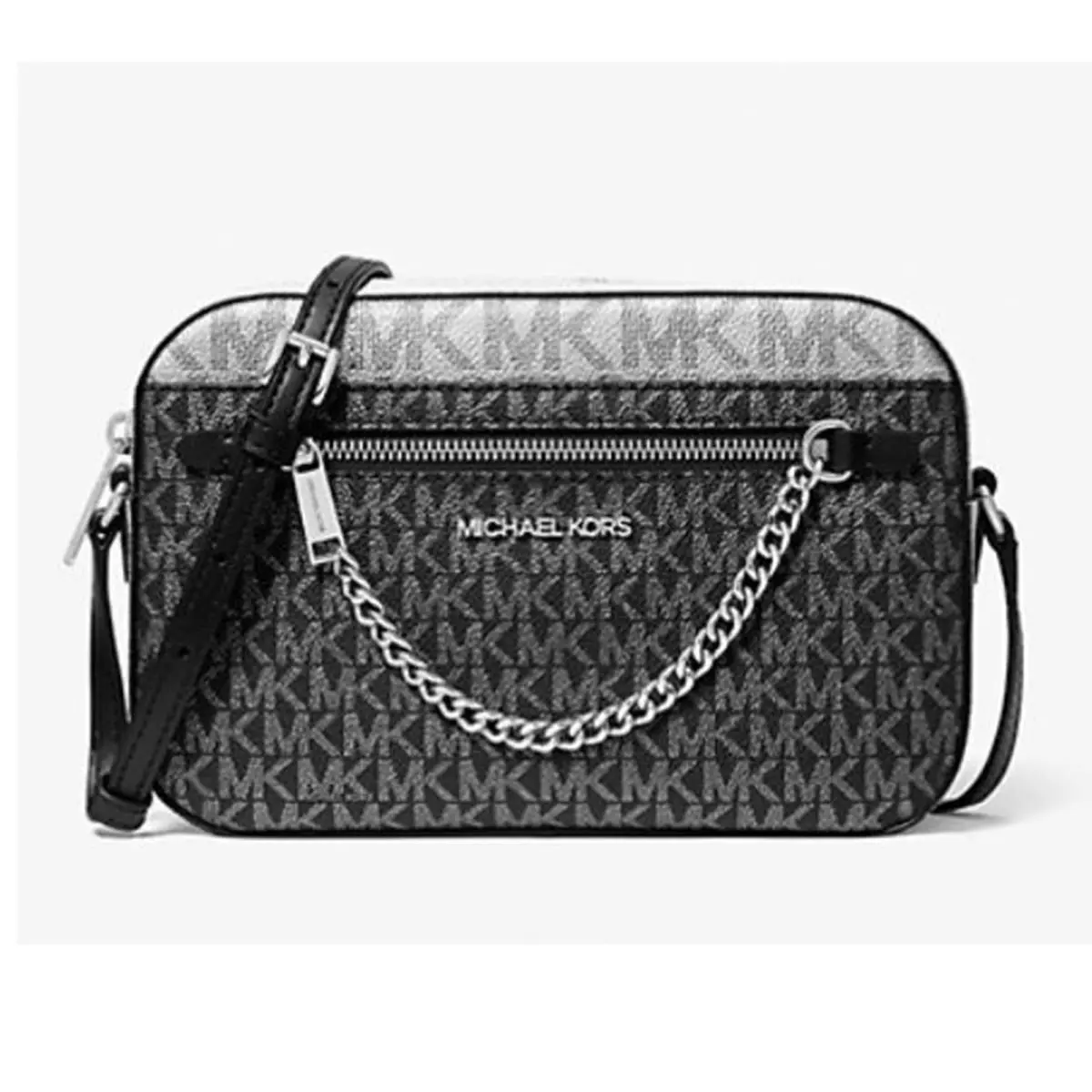 Michael Kors Jet Set Large Signature Logo Crossbody Bag Black 35F5STTC9V-001