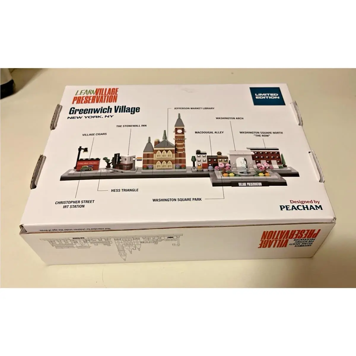 Nyc Village Preservation Ltd Edition Greenwich Village 450 Piece Lego Set Peacha
