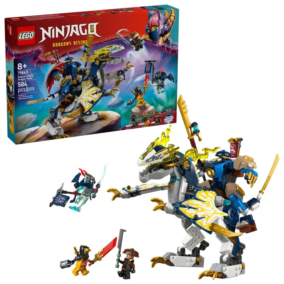 Lego Ninjago Rogue s Mech Dragon Rider Building Toy - Dragons Rising Play
