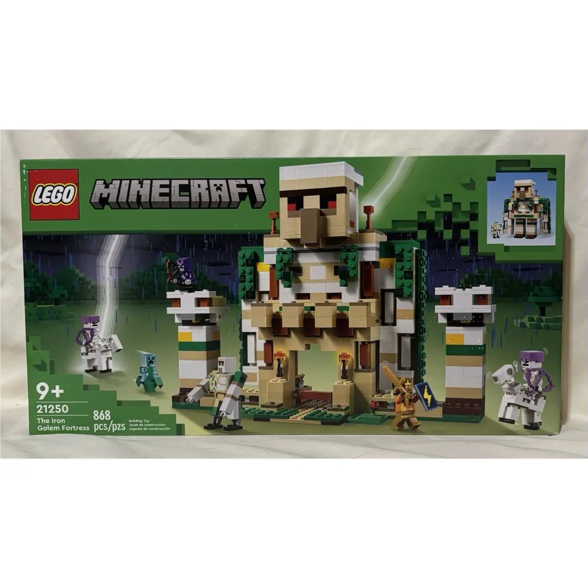 Lego 21250 Minecraft: The Iron Golem Fortress Retired/sealed 5 Minifigs