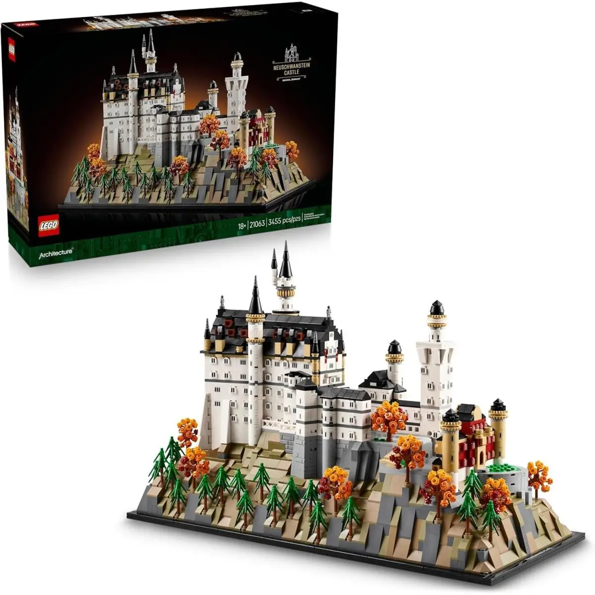 Lego Architecture Neuschwanstein Castle Building Set -collectible Bavarian 21063