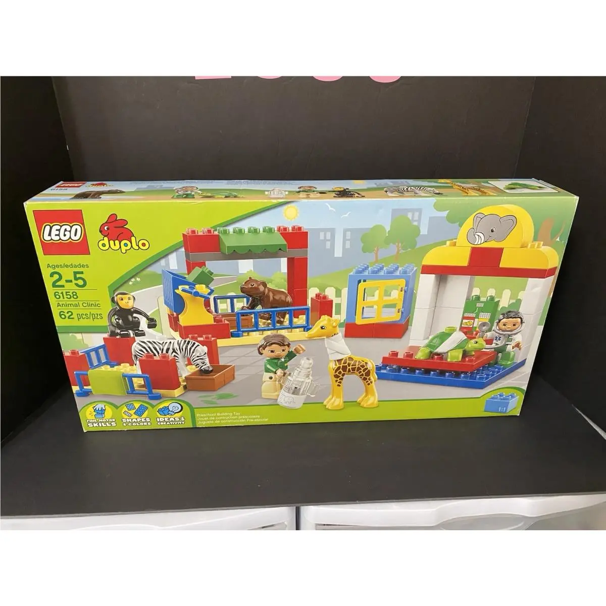 Lego Duplo: Animal Clinic 6158 Vet Doctor Animals Zebra Bricks Box