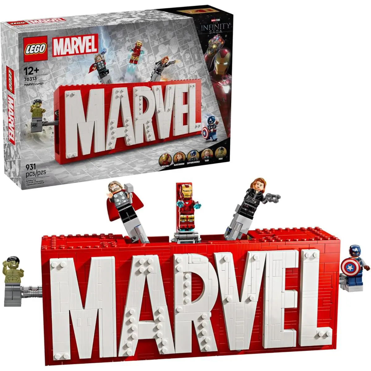 Lego Marvel: Marvel Logo Minifigures Building Toy - Marvel Collectible Set For