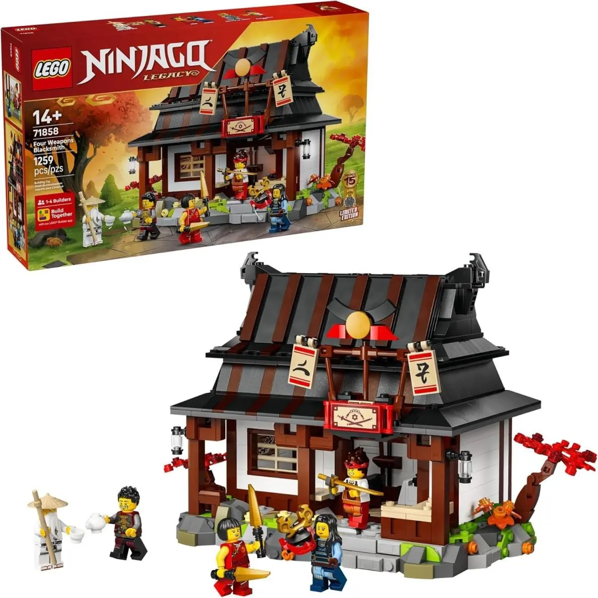 Lego Ninjago Four Weapons Blacksmith 15th Anniversary Building Toy For Kids Age