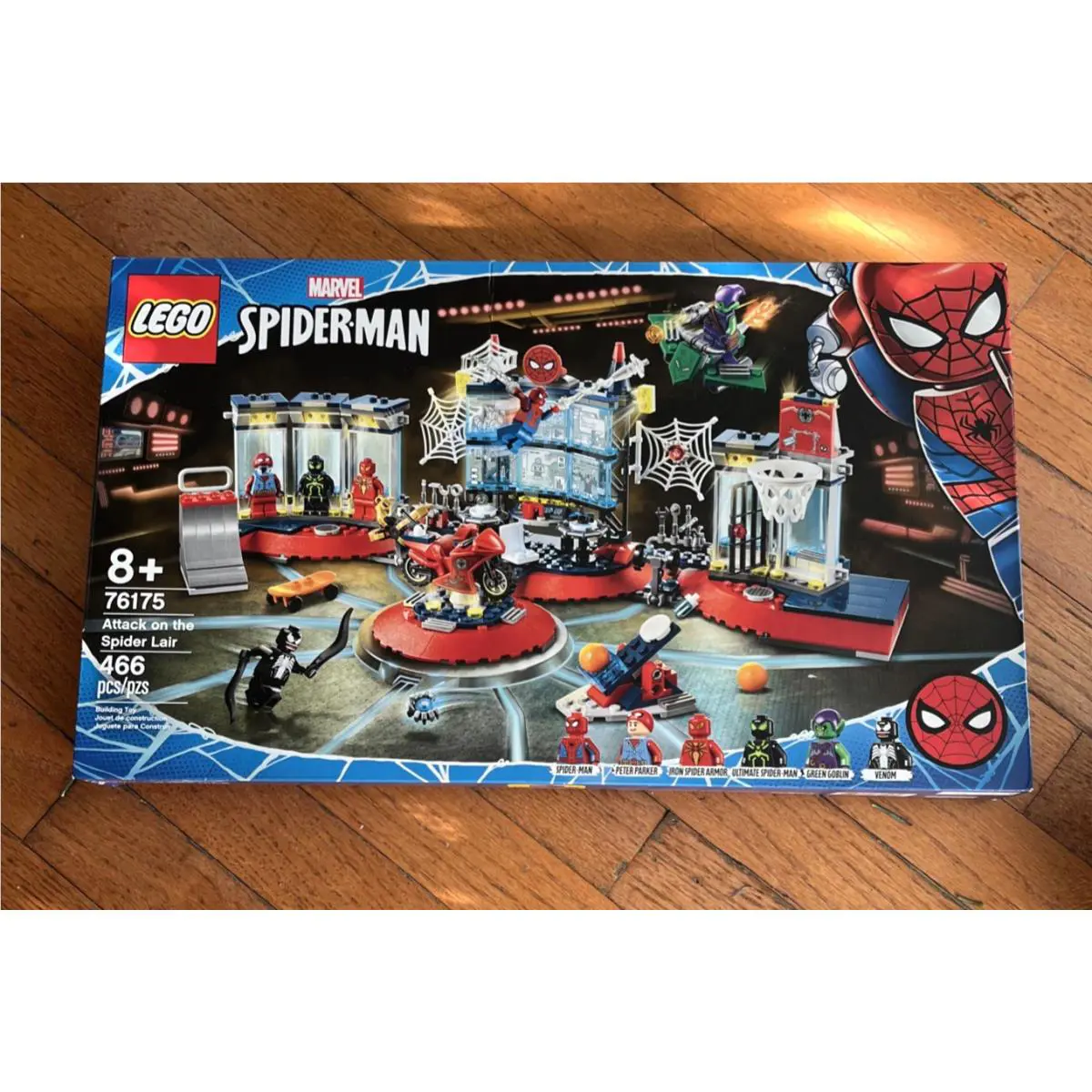 Lego Marvel Spiderman Set 76175 Attack on The Spider Lair 466 Pcs